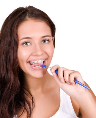 brushing and flossing